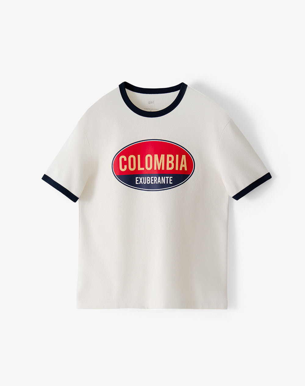 Camiseta regular fit manga corta vainilla