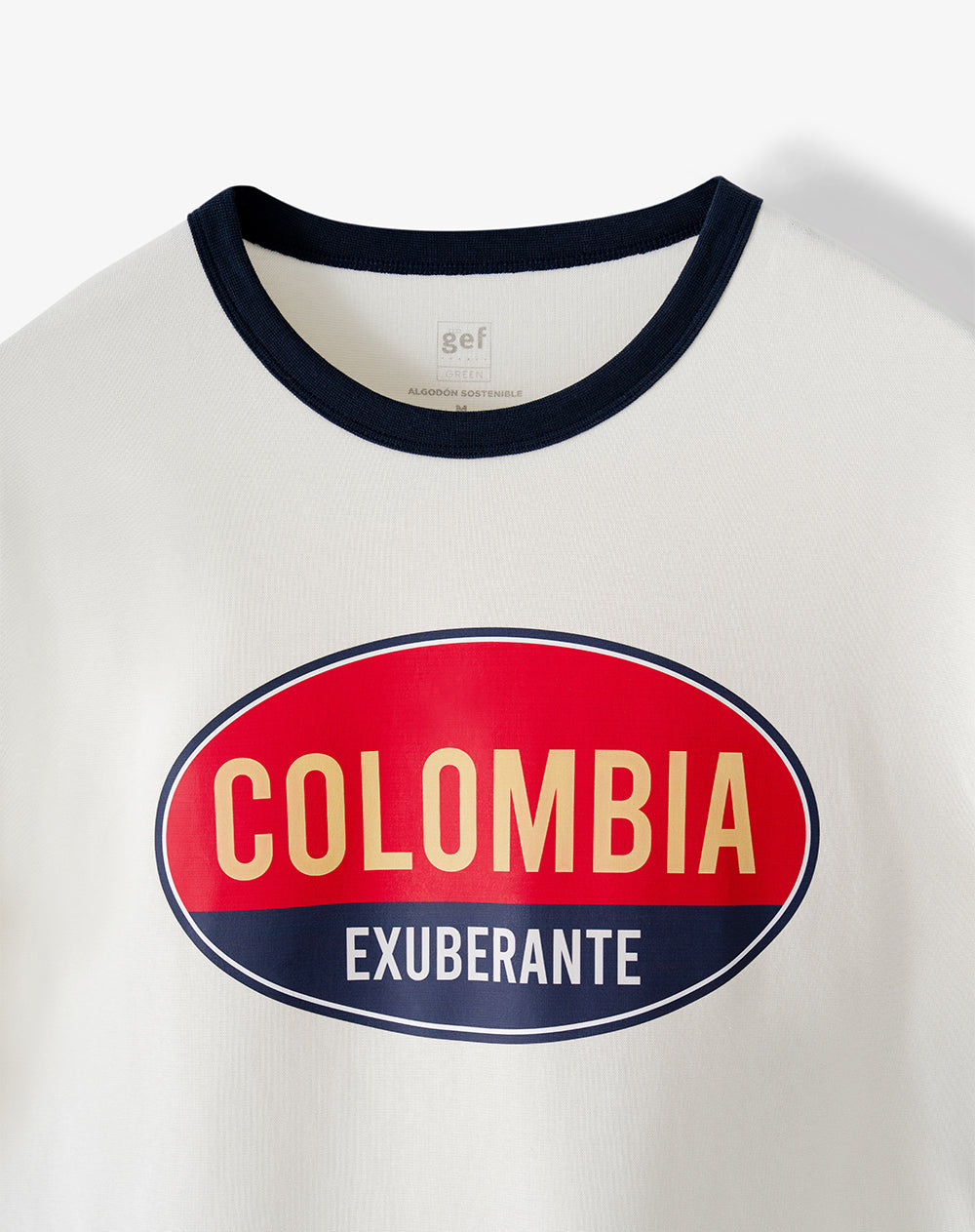 Camiseta regular fit manga corta vainilla