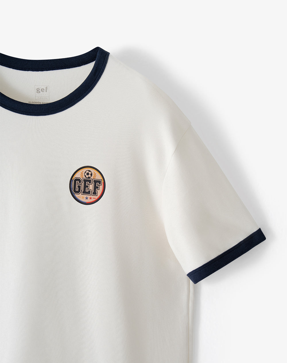 Camiseta regular fit manga corta vainilla