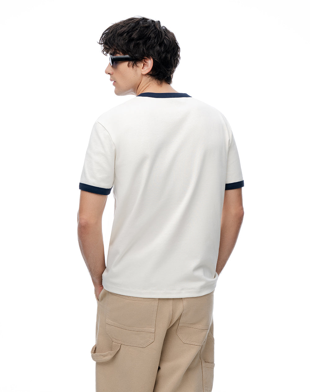 Camiseta regular vainilla hombre
