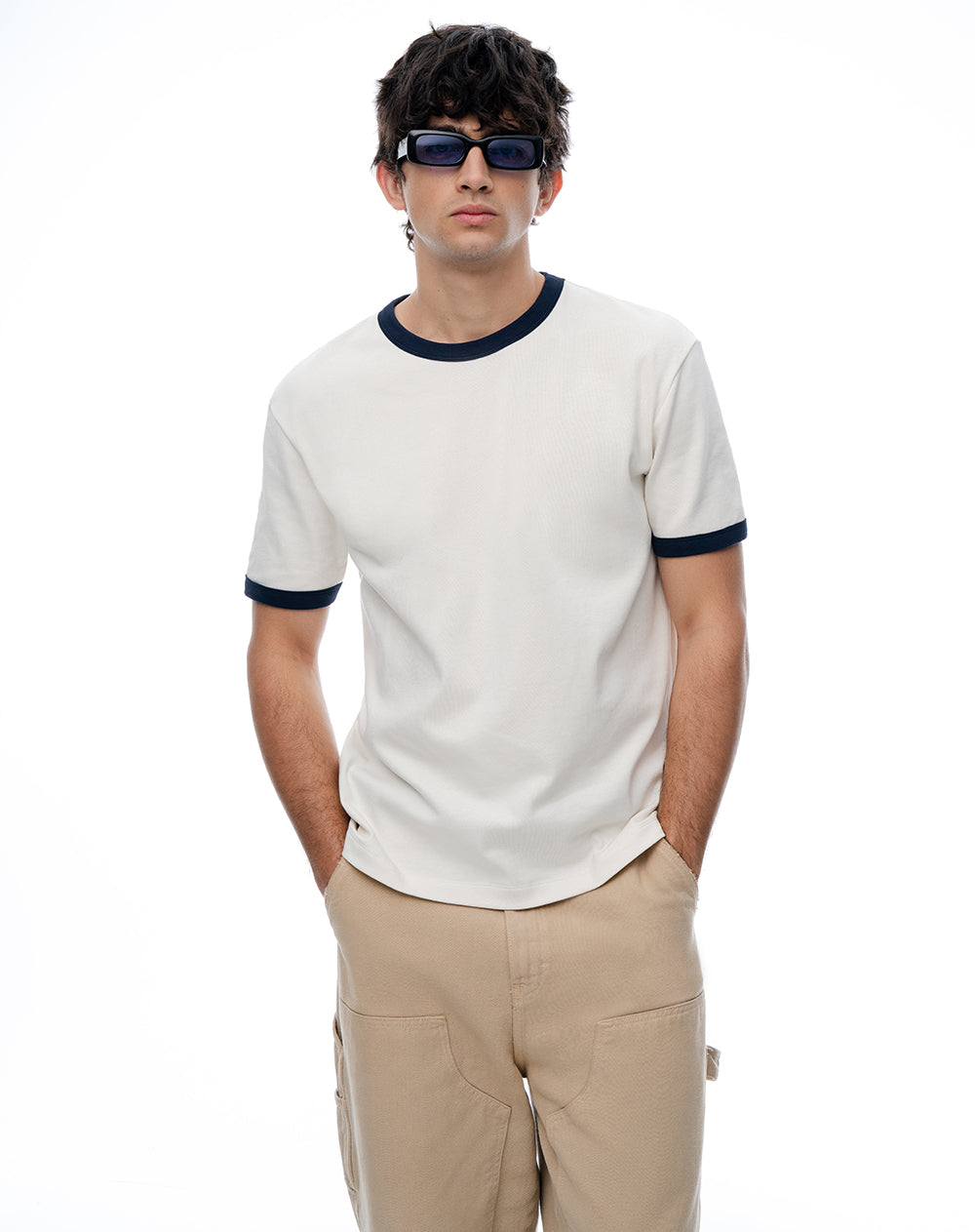 Camiseta regular vainilla hombre