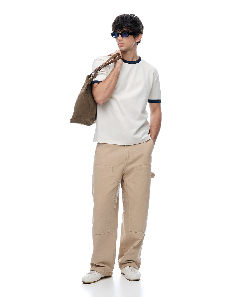 Camiseta regular vainilla hombre
