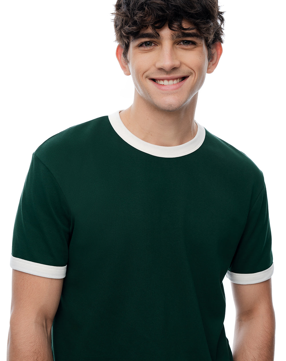 Camiseta regular verde hombre