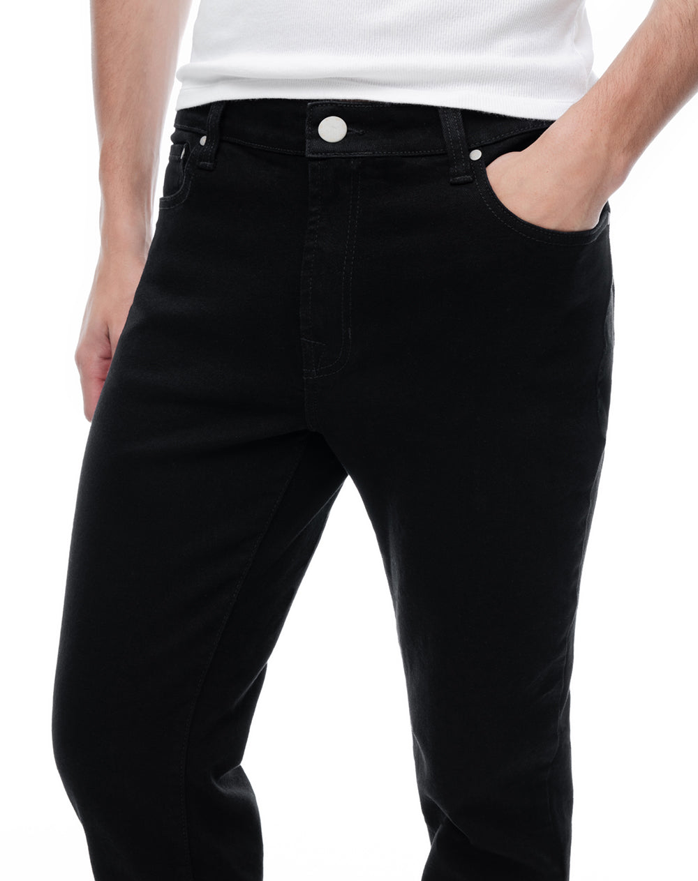 Jean slim tiro medio d im negro hombre