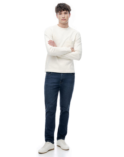 Jean slim tiro medio indigo hombre