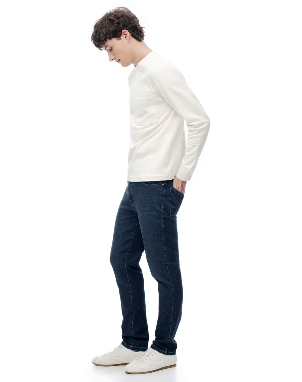 Jean slim tiro medio indigo hombre
