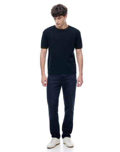 Jean slim tiro medio indigo oscuro hombre