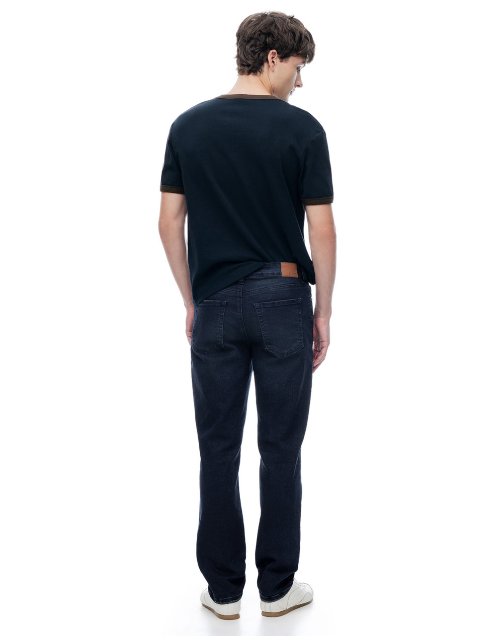 Jean slim tiro medio indigo oscuro hombre
