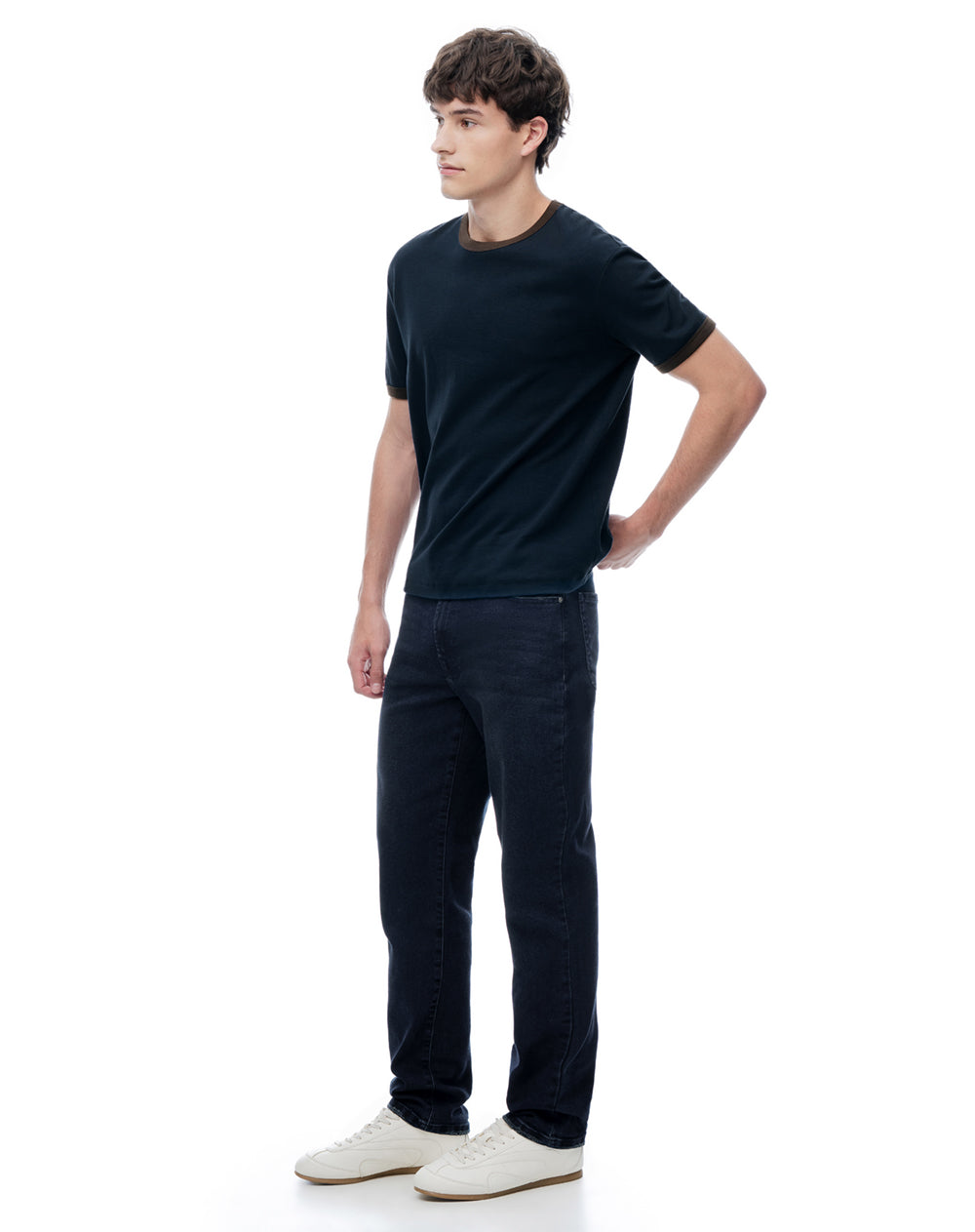 Jean slim tiro medio indigo oscuro hombre