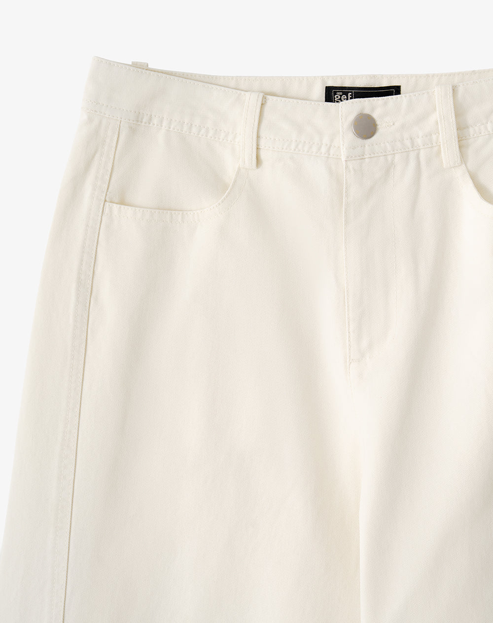 Pantalón loose fit tiro medio en drill habano mujer