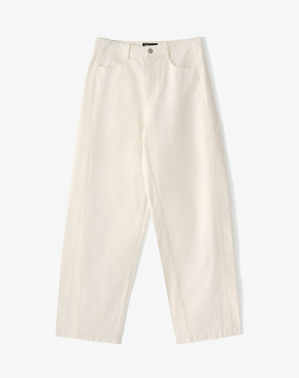 Pantalón loose tiro medio en drill habano mujer