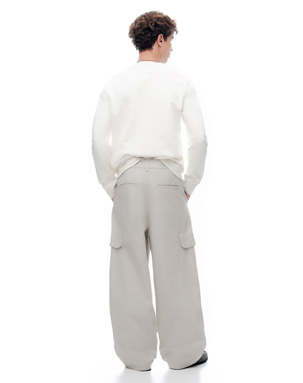 Pantalón regular tiro medio habano hombre