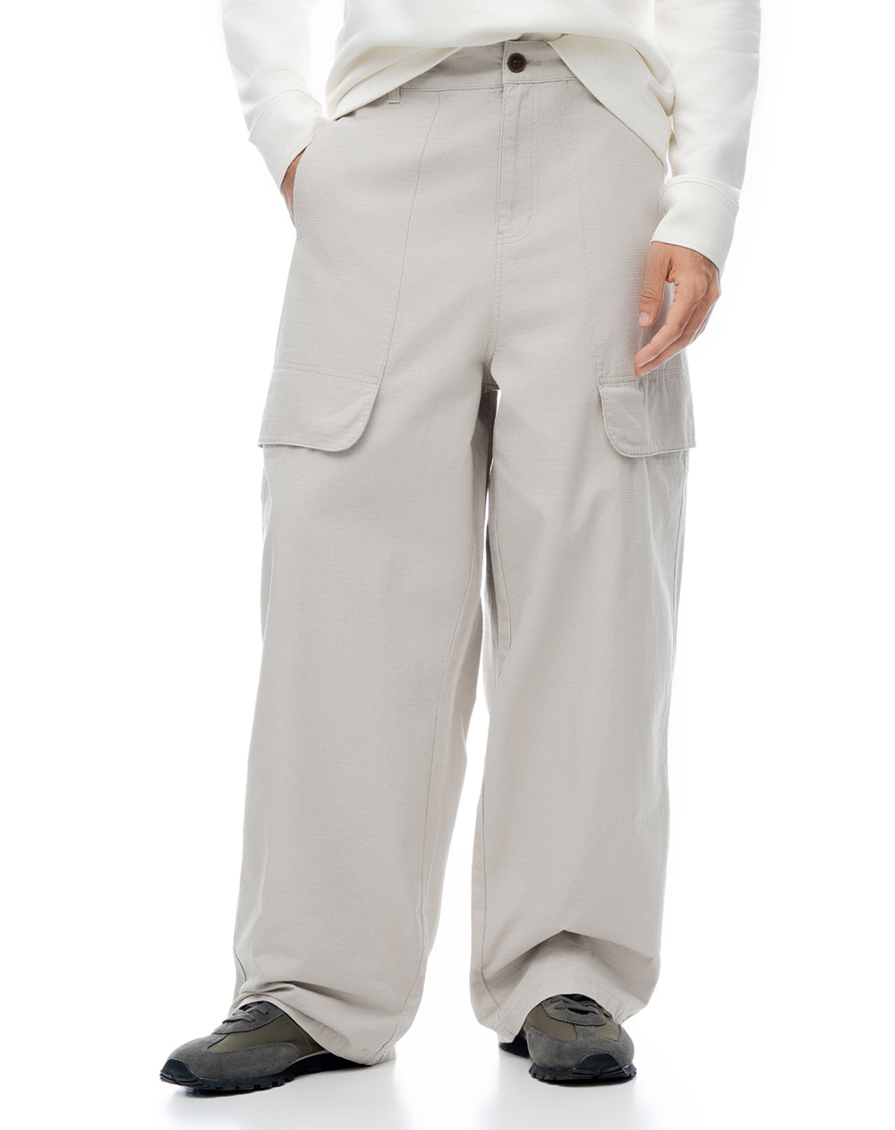 Pantalón regular tiro medio habano hombre