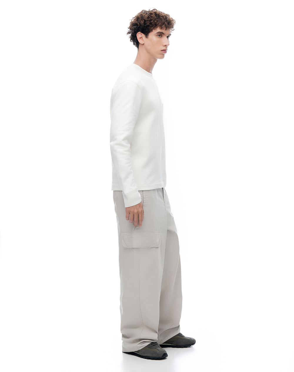 Pantalón regular tiro medio habano hombre