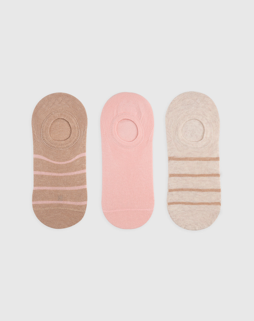 Medias para mujer tobilleras cortas algodón pack x3unds surtidas