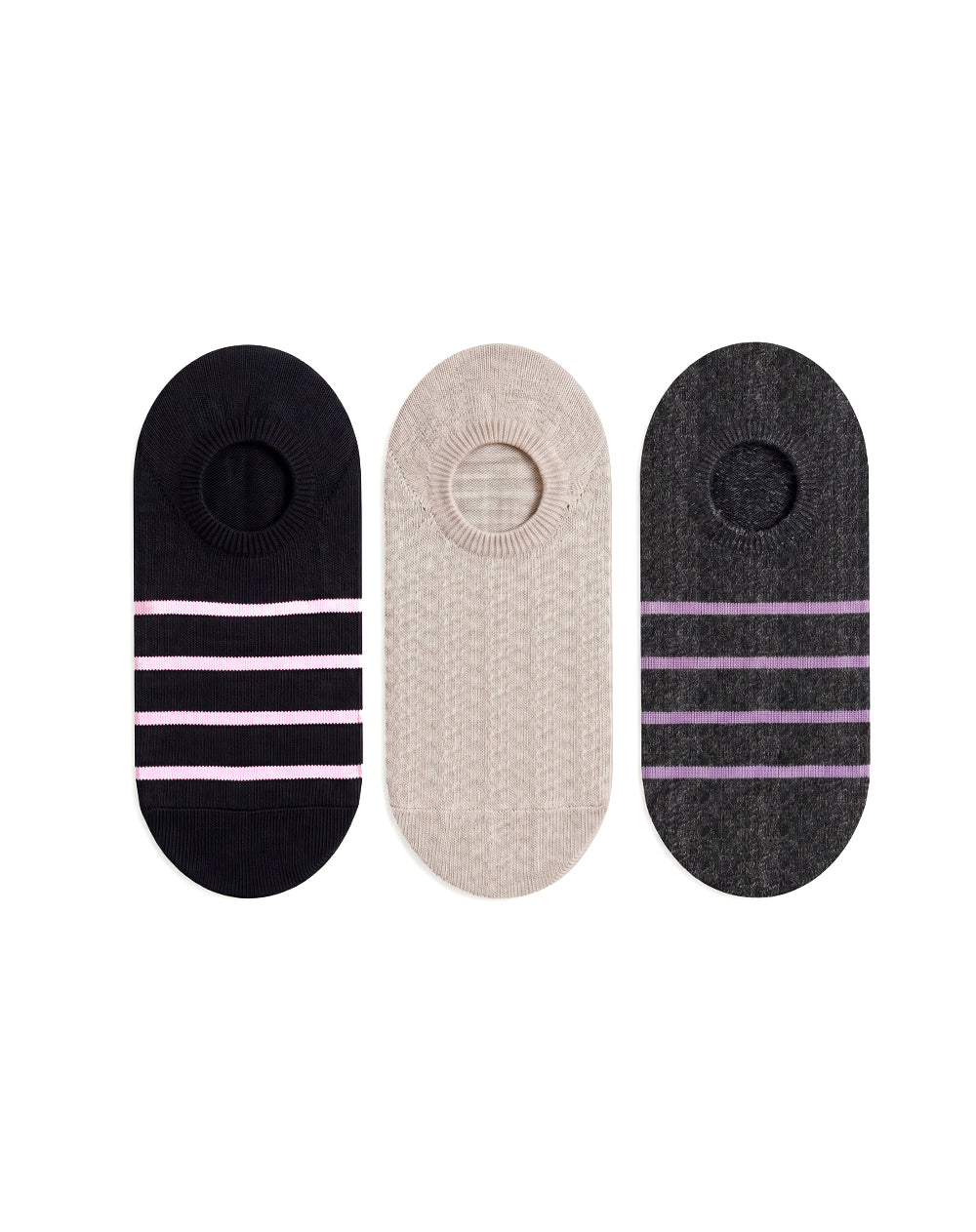 3 pares de medias baletas surtido mujer
