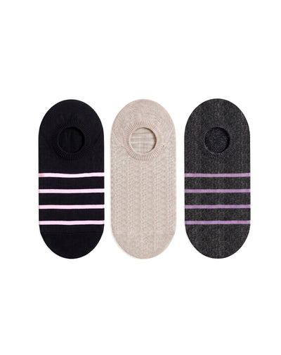 3 pares de medias baletas surtido mujer
