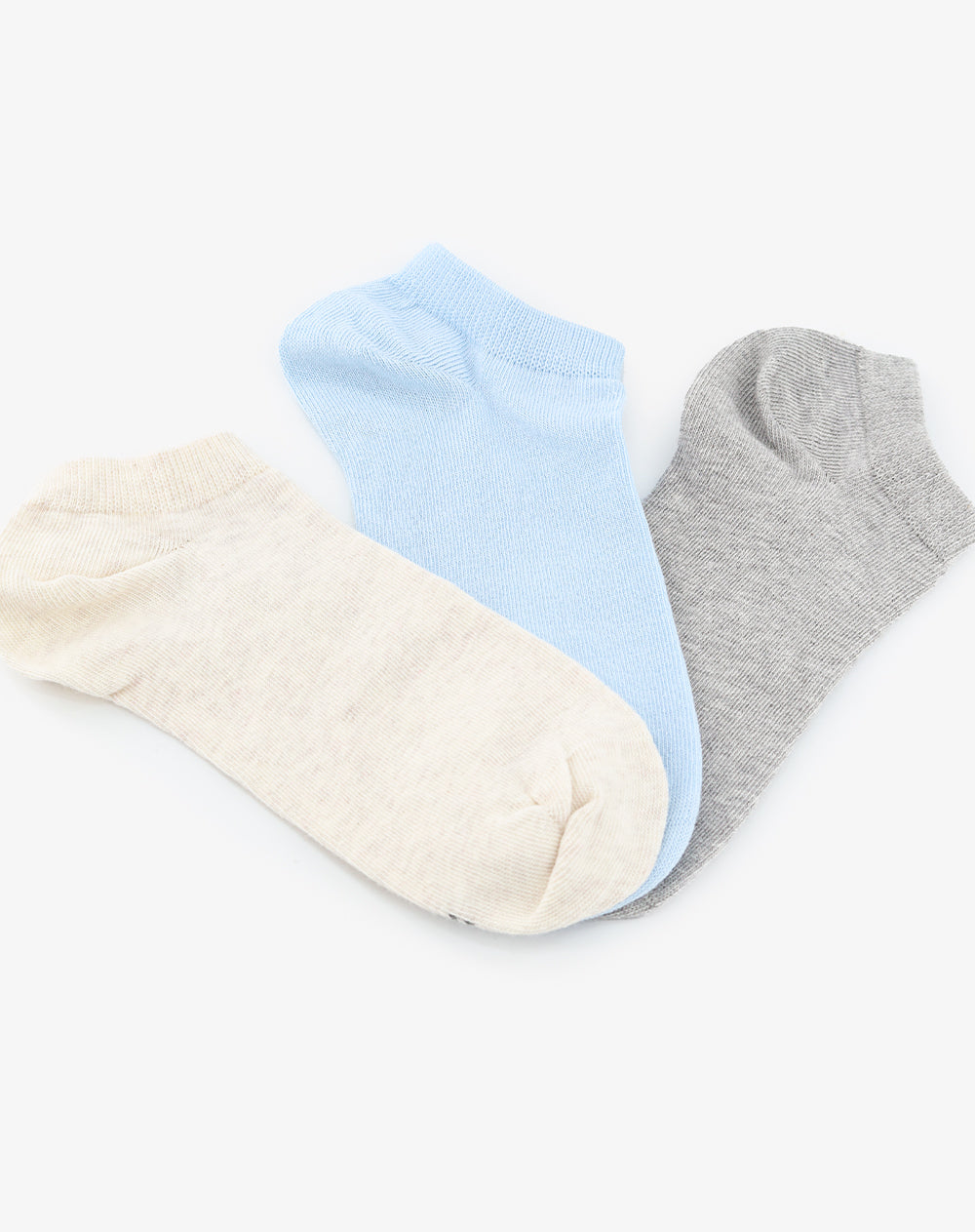 Medias mujer tobillera corta pack x3 surtido
