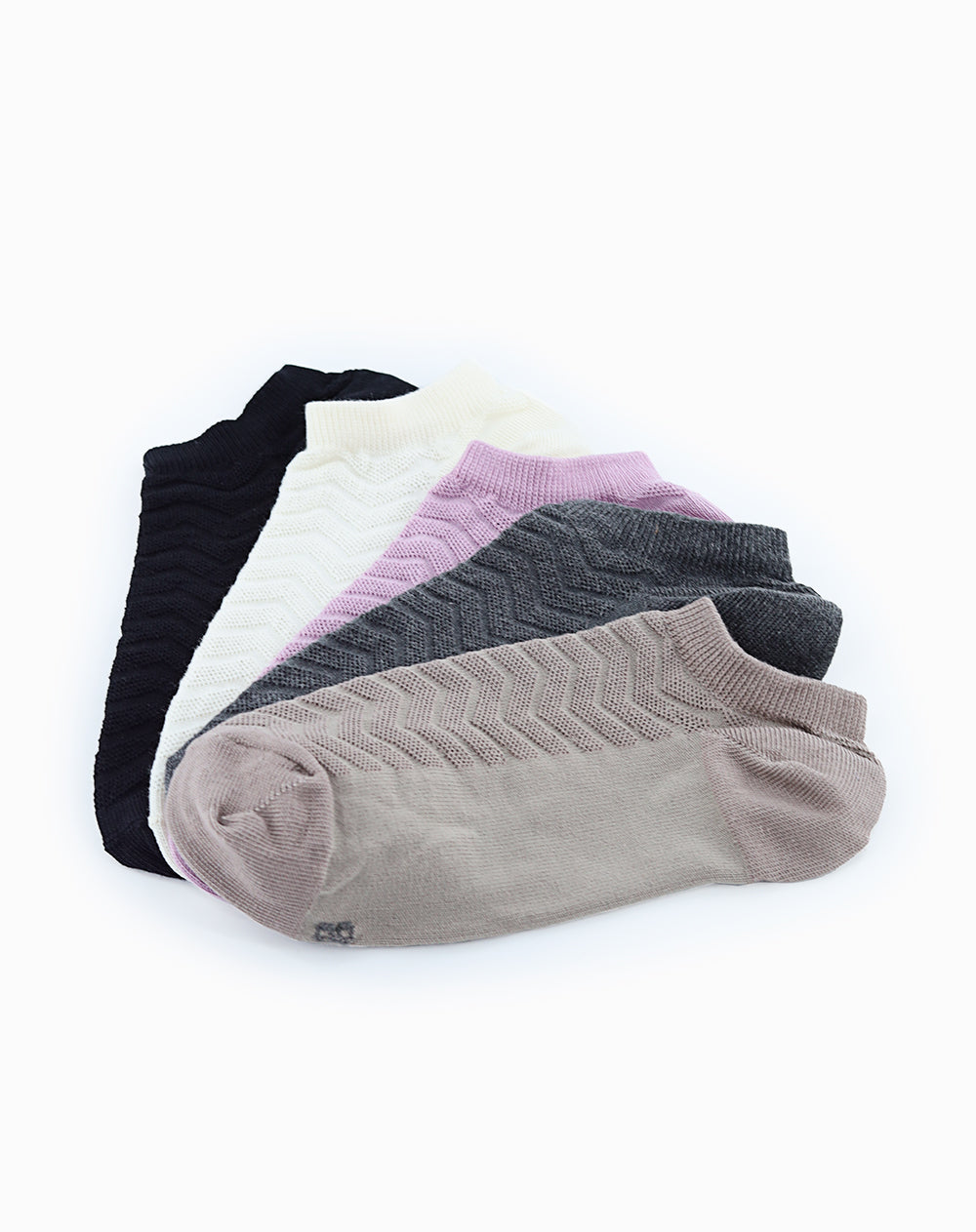 Medias mujer tobillera corta pack x5 surtido