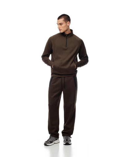 Pantalón relax secado rápido chocolate hombre