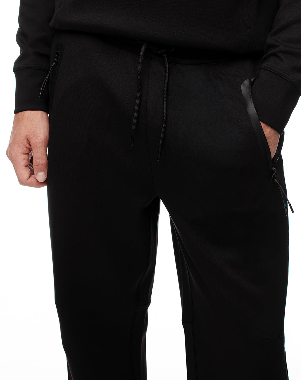 Pantalón relax secado rápido negro hombre
