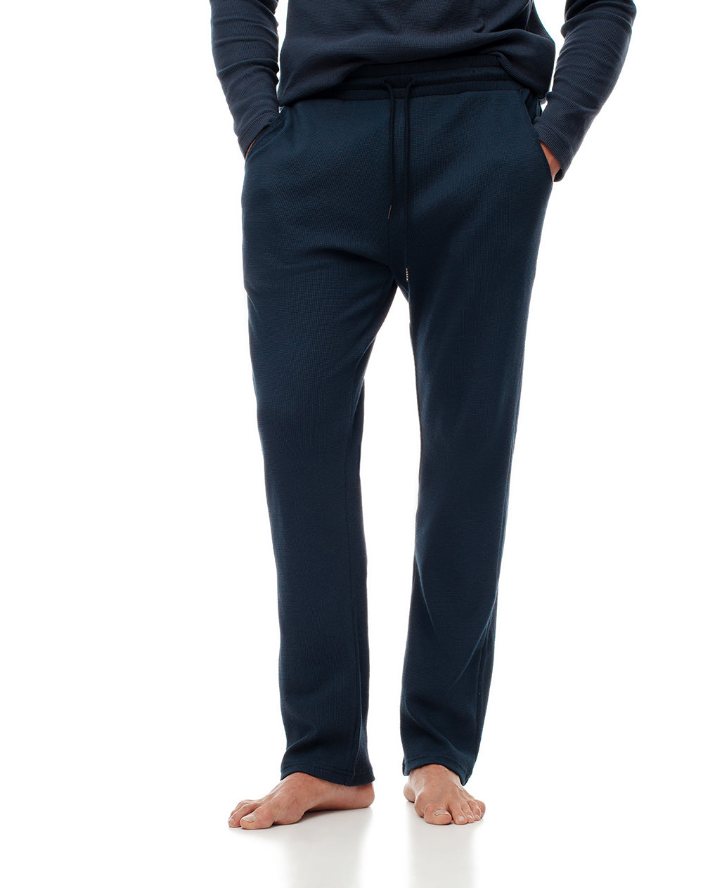 Pantalón regular fit tiro alto azul