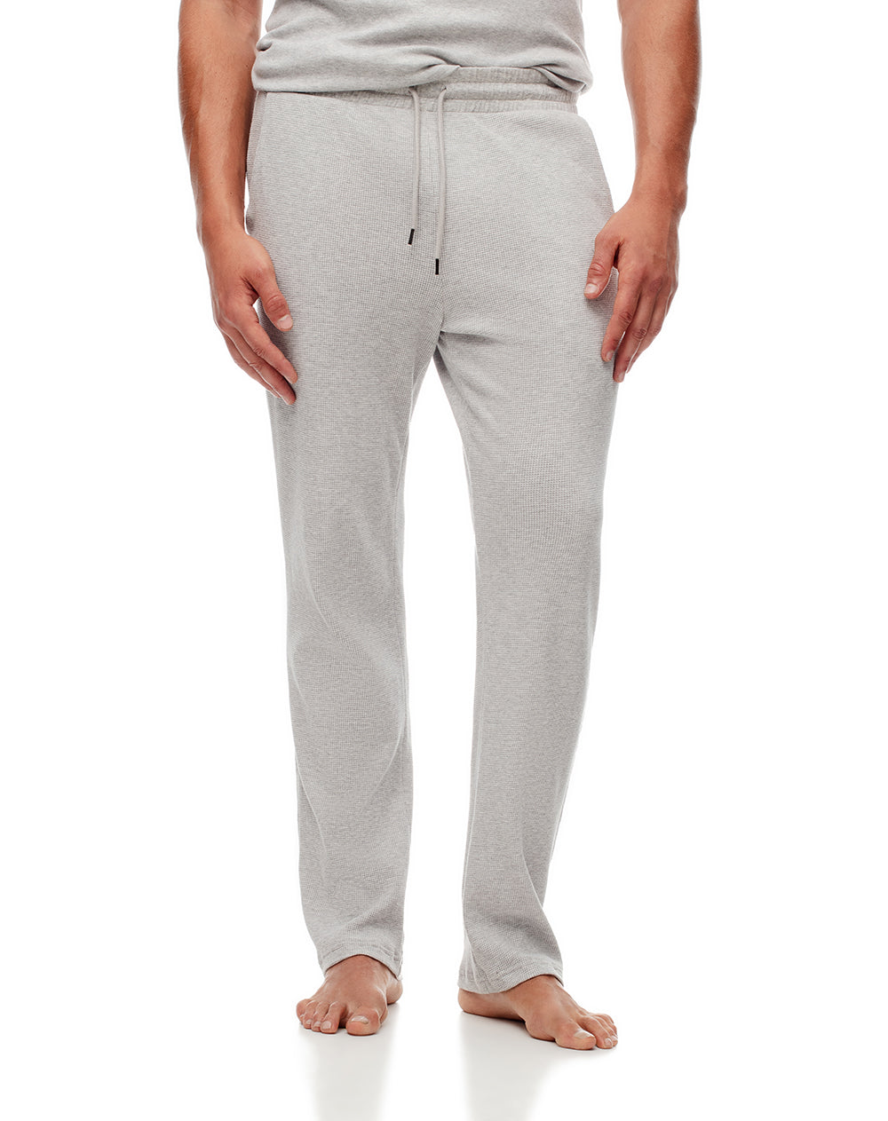 Pantalón regular fit tiro alto gris jaspe