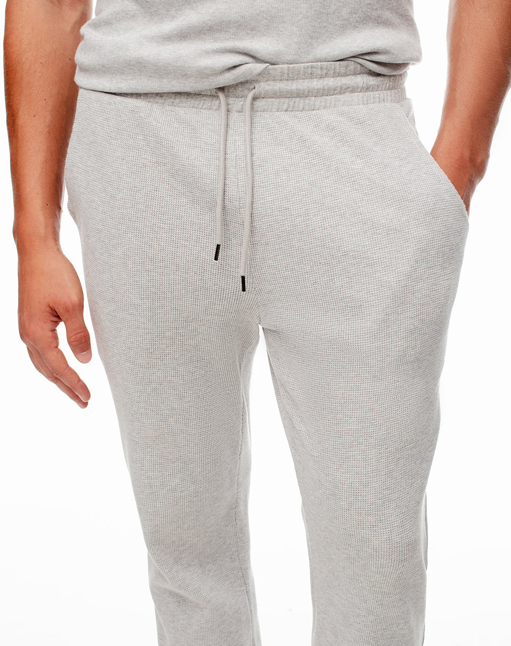 Pantalón regular fit tiro alto gris jaspe