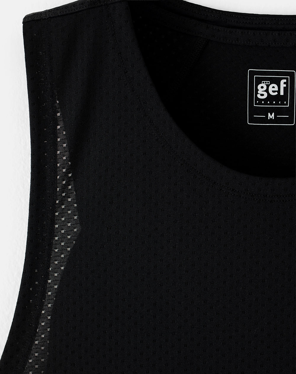 Camisilla deportiva antibacterial negra hombre