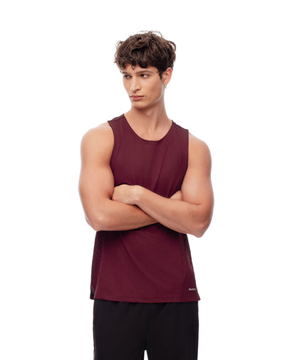 Camisilla deportiva antibacterial vinotinto hombre