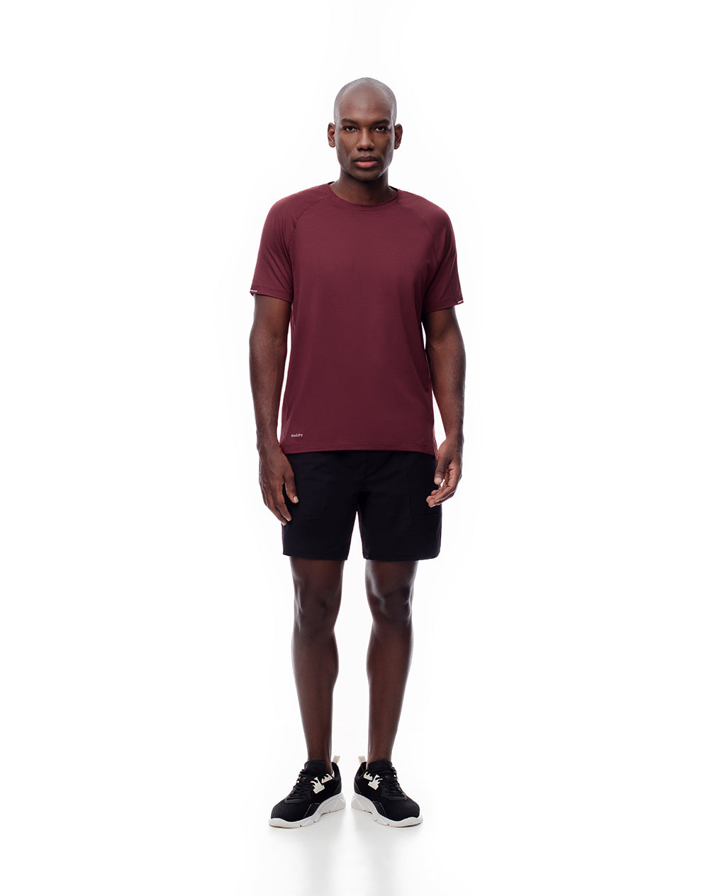 Camiseta regular fit manga corta vinotinto
