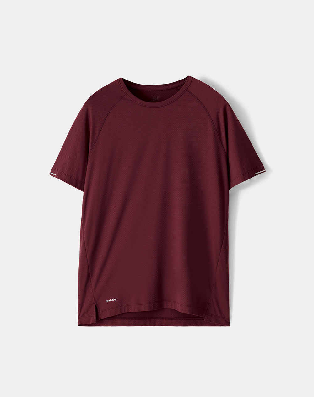 Camiseta deportiva control humedad vinotinto hombre