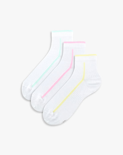 Medias mujer tobillera pack x3 surtido