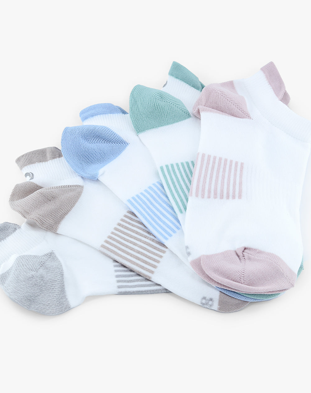 Medias mujer tobillera corta pack x5 surtido
