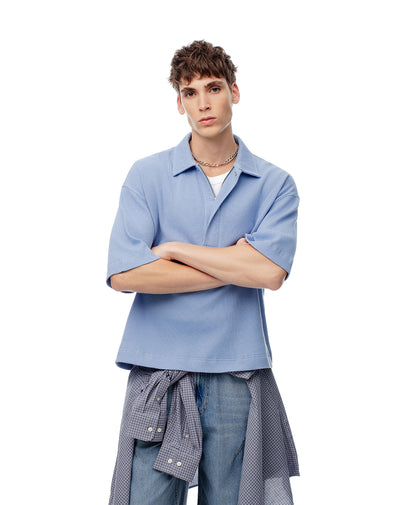 Polo oversized fit azul