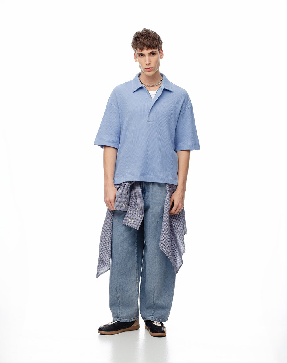 Polo oversized fit azul