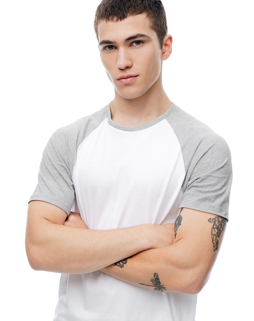 Camiseta + pantalón de pijama algodón gris hombre