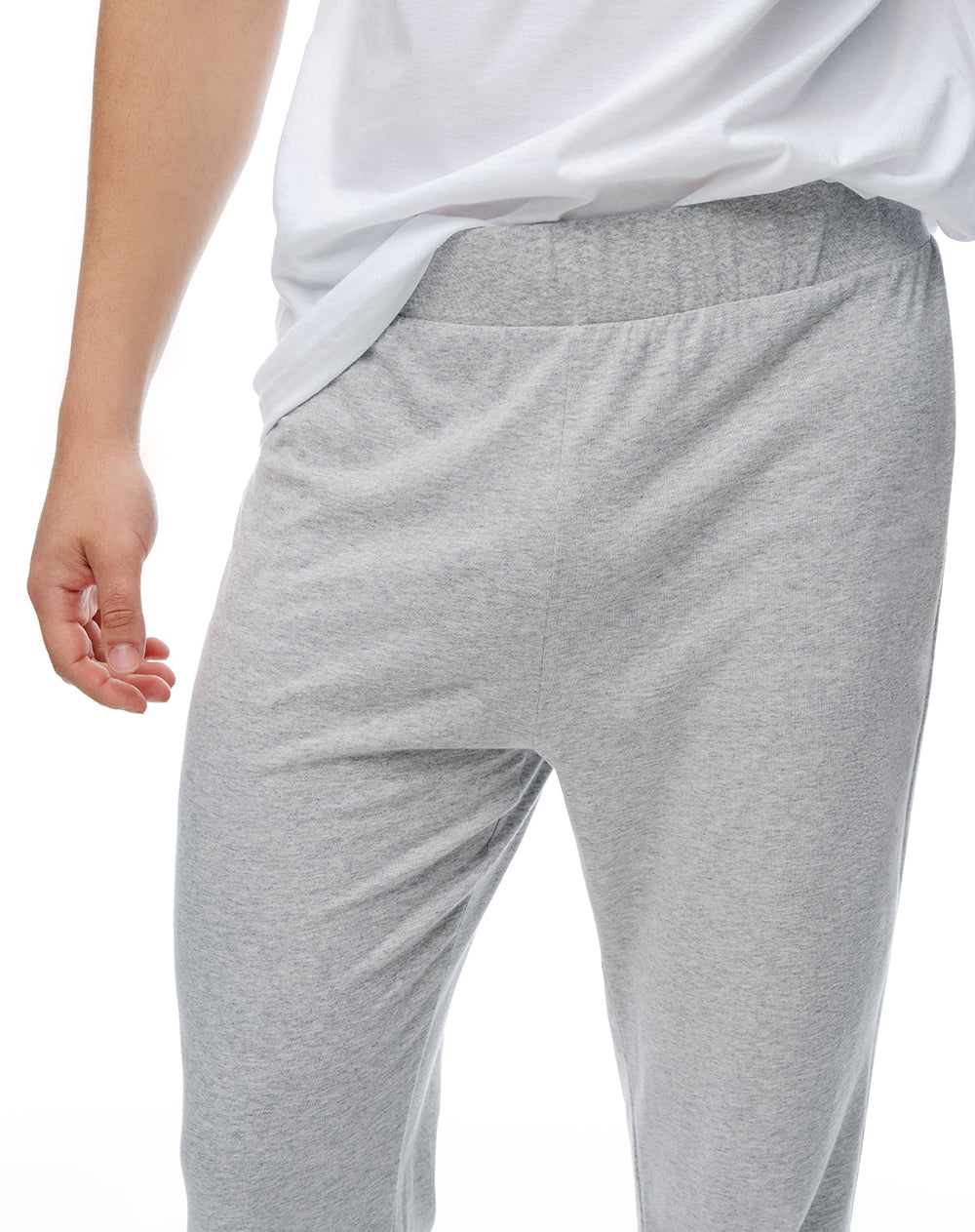 Camiseta + pantalón de pijama algodón gris hombre