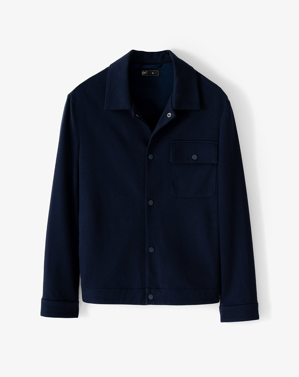 Chaqueta tipo sobrecamisa regular azul hombre