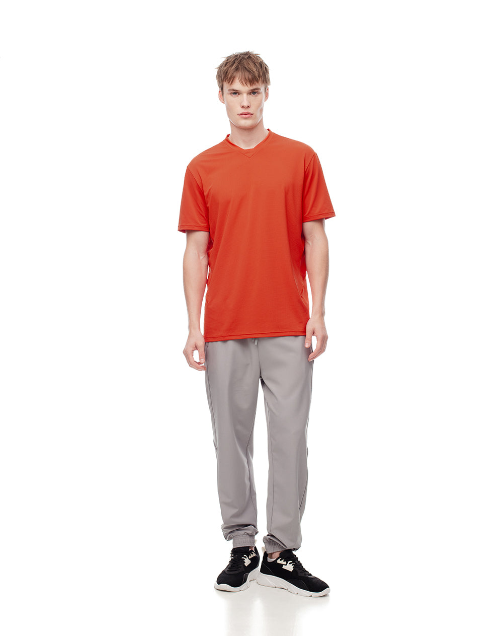 Camiseta fitted fit manga corta naranja