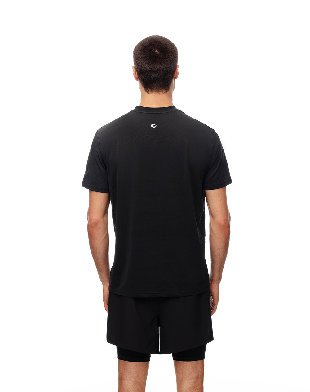 Camiseta deportiva control de humedad negra hombre