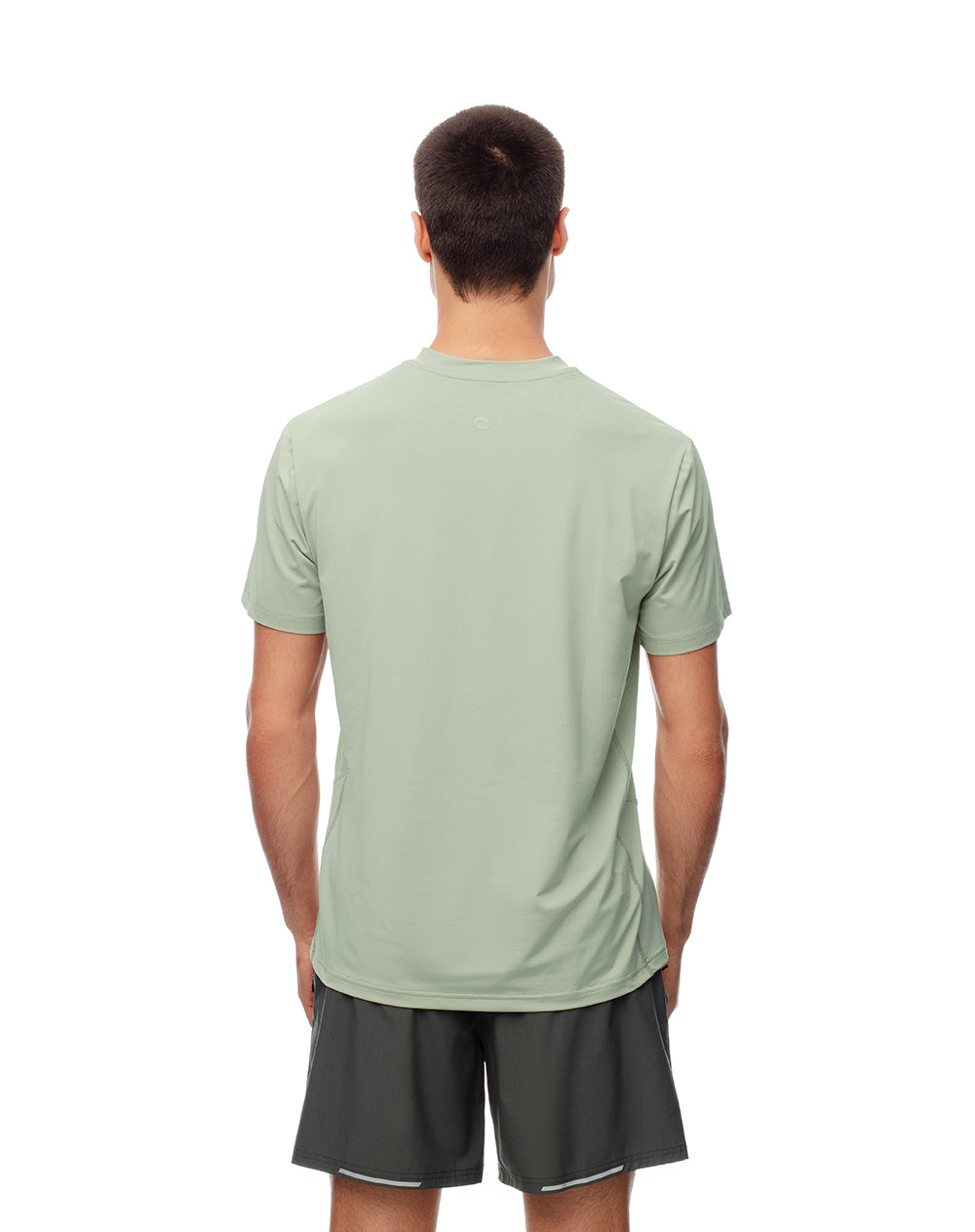 Camiseta deportiva control de humedad verde hombre