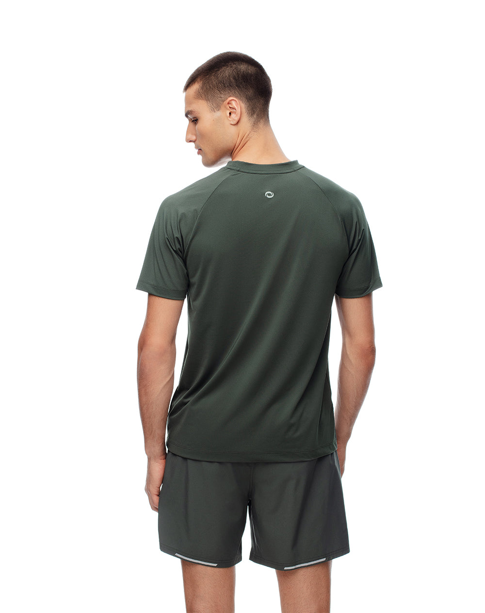 Camiseta deportiva control humedad verde hombre