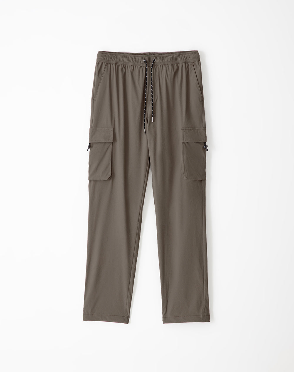 Pantalón regular fit tiro medio café