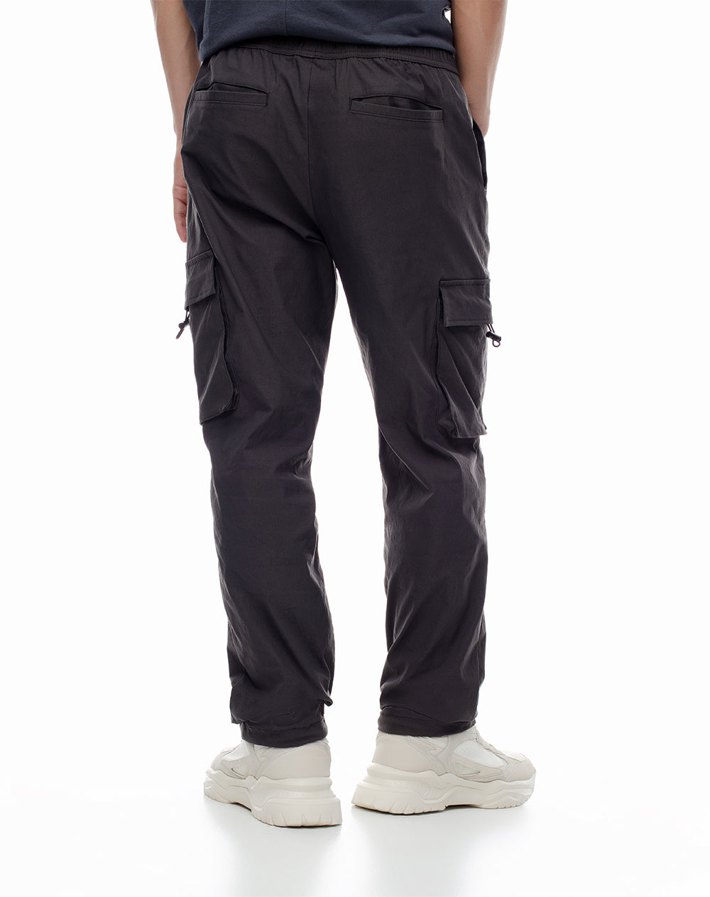 Cargo regular fit tiro medio gris