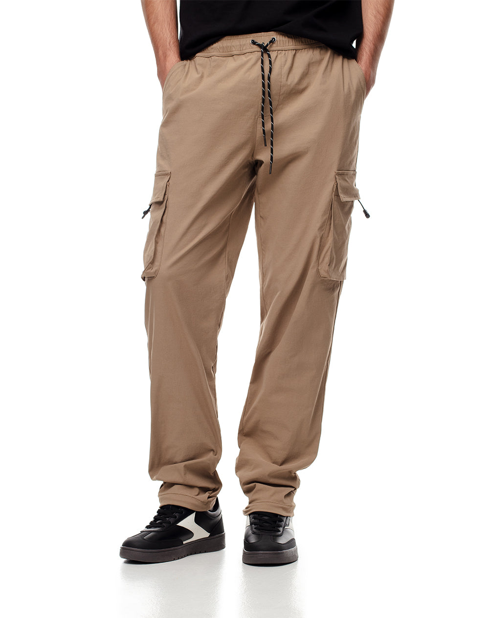 Cargo regular fit tiro medio habano