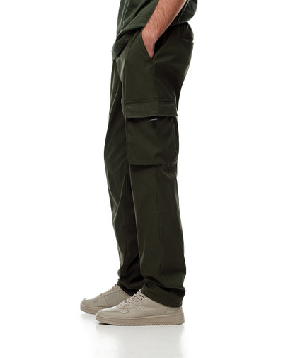 Pantalón cargo regular liviano verde hombre