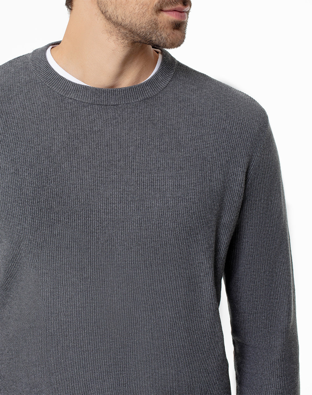 Buzo regular fit gris jaspe