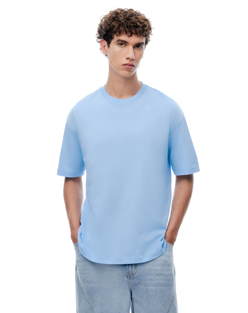Camiseta relax algodón negra hombre