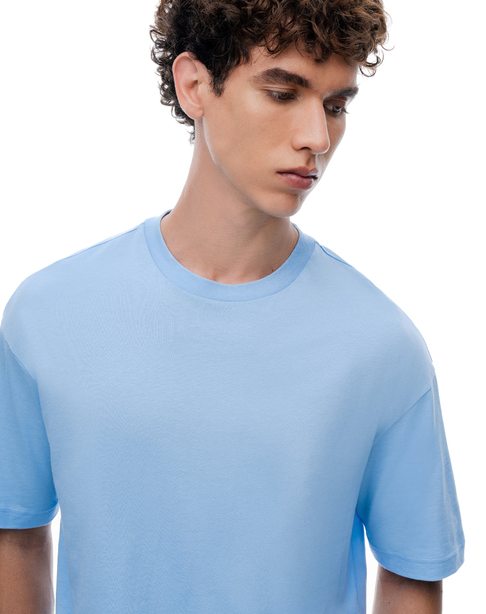 Camiseta relax algodón negra hombre